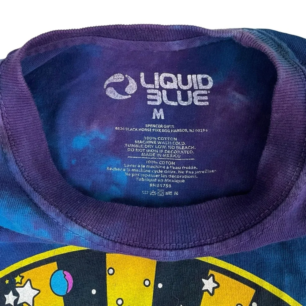 Liquid Blue Cheshire Cat Alice In Wonderland Tie Dye Shirt Medium - Picture 6 of 9